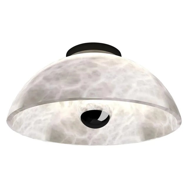 Apollo Brushed Black Metal Ceiling Lamp by Alabastro Italiano For Sale - Image 6 of 6