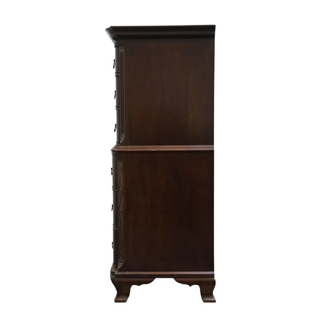 Ritter / Georgetown Galleries Solid Mahogany Traditional Style 36" Chest on Chest 4597 For Sale - Image 9 of 12