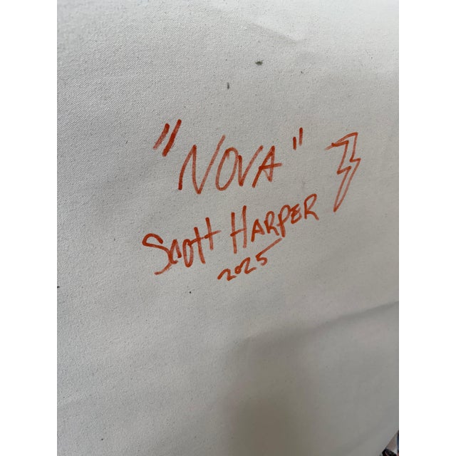 Scott Harper Mixed Media Painting titled “Nova” 52 x 68 2025 For Sale - Image 4 of 11