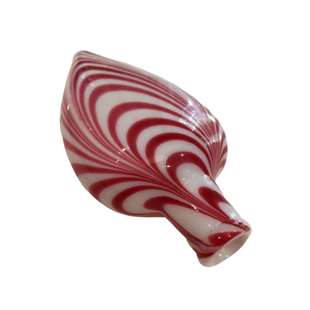 Early 19th Century Early 19th Century White With Red Nailsea Glass Pocket Flask For Sale - Image 5 of 6