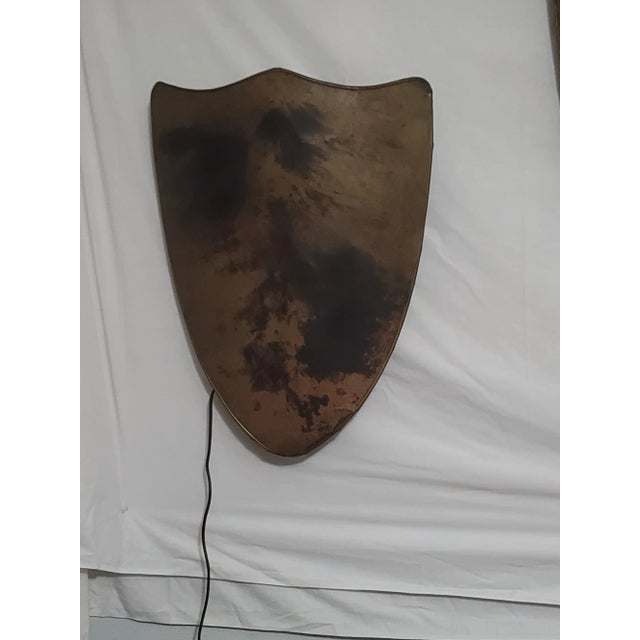Pair of Antique Shield Wall Sconces For Sale - Image 4 of 12