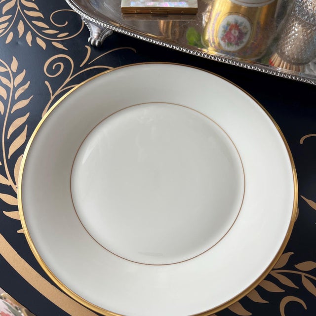 Vintage Lenox “Eternal” fine china / 6 3-piece place settings / classic gold rim design / set of china / wedding gift / bridal gift - 18 pcs For Sale In Kansas City - Image 6 of 7