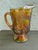 Indiana Glass Company 1970s Indiana Vintage Marigold Carnival Glass “Harvest Grape” Pitcher & 8 Tumbler Set For Sale - Image 4 of 7