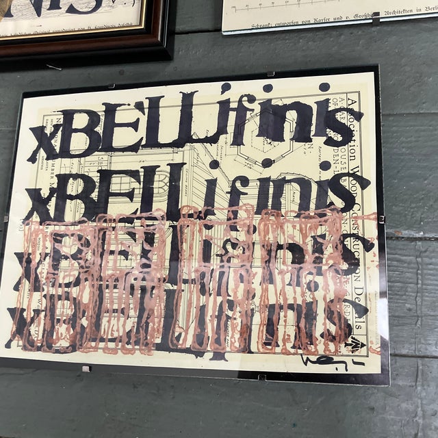 3 original 8 x 10 drawings/Collage done on vintage prints all signed 2 are framed in glass frames 1 in wood All are signed