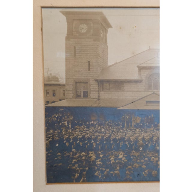 19th Century Photograph of Spanish American War Soldiers at Boston Lowell Railroad Depot For Sale - Image 4 of 11