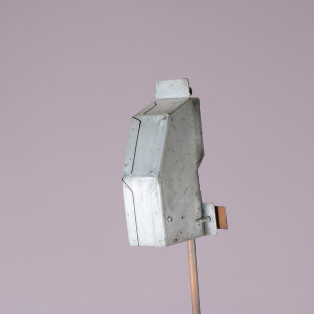 Vintage Belgian Brutalist Floor Lamp in Stone and Metal by Gerard Kuijpers, 1990s For Sale - Image 3 of 15