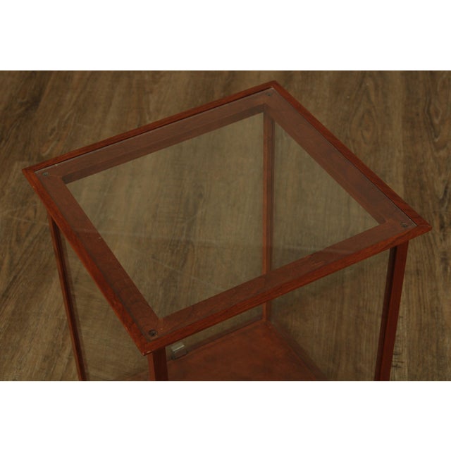 Custom Quality Cherry and Glass Table Top Display Chairish