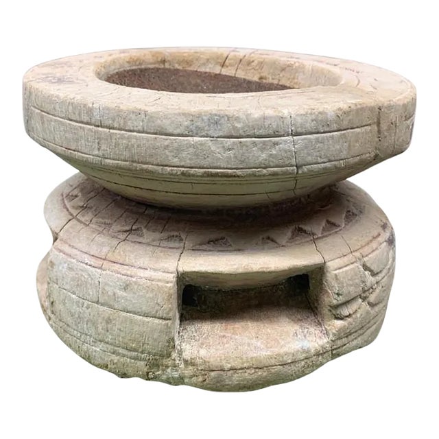 Vintage Indian Seed Extractor Candle Holder For Sale