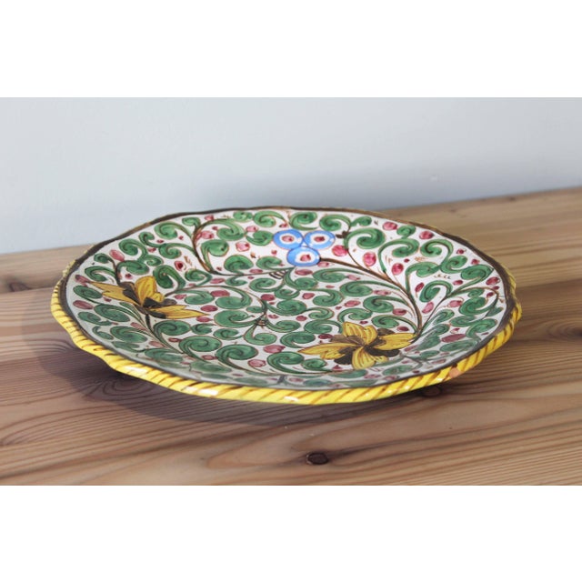 Italian Ceramic Plate from Deruta, 1930s For Sale - Image 9 of 10