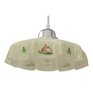 Mid-Century Glass Pendant, 1950s For Sale