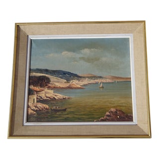 Alberti, Mediterranean Landscape, 1800s, Oil on Canvas, Framed For Sale