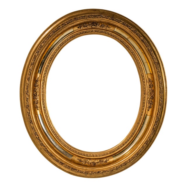 Oval Giltwood Mirror Frame, 19th Century For Sale