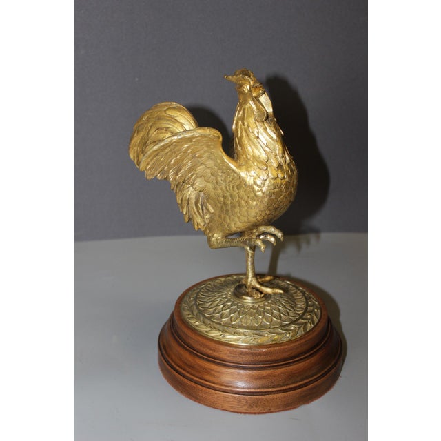 Sculpture Representing a Rooster in Gilded Bronze, Late 19th Century For Sale - Image 13 of 15