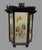 Antique Victorian Reverse Painted & Etched Glass Hanging Lantern In very nice original condition showing some typical age-...