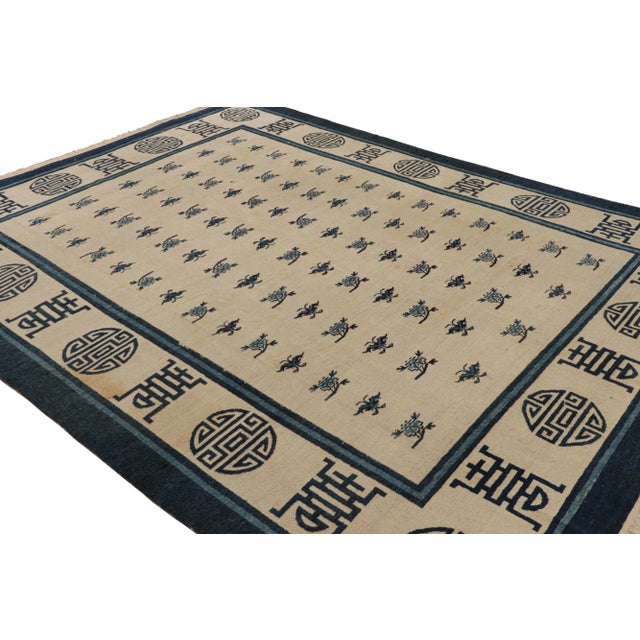 Art Deco Antique Chinese Art Deco Rug With Pictorials and Floral Pattern From Rug & Kilim For Sale - Image 3 of 8