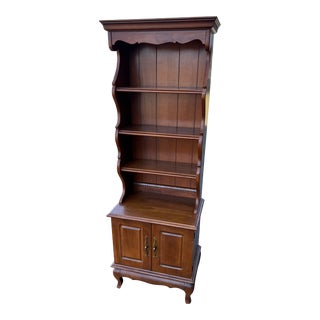 1970s Wooden Bookcase with Storage For Sale