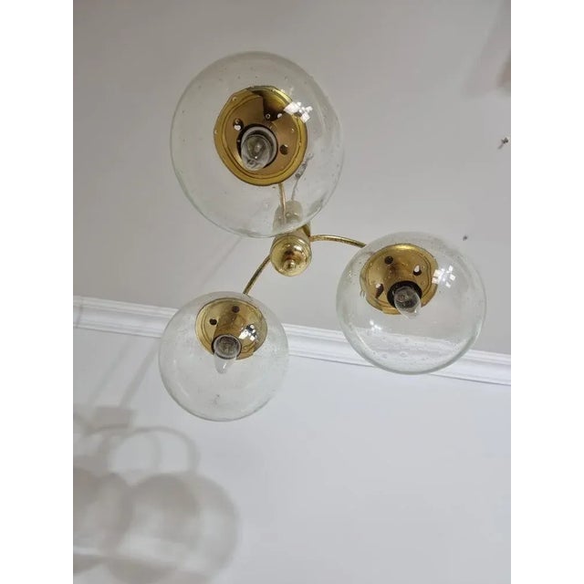 Gold Chandelier from Kamenicky Senov For Sale - Image 8 of 10