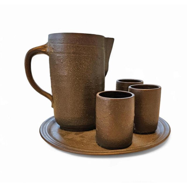 Minimalist Ceramic Tea Service, Set of 5 For Sale - Image 5 of 8