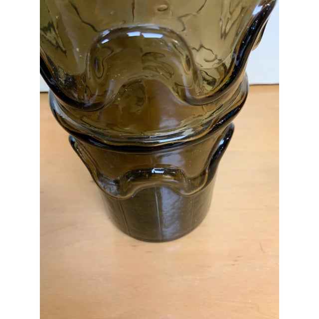 Glass Mid-Century Modern Glass Vase For Sale - Image 7 of 9