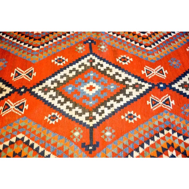 Tribal Mid-20th Century Harsin Kilim Rug For Sale - Image 3 of 7