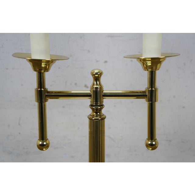 Vintage Robert Abbey Brass French Bouillotte Two Light Banquet Table Lamp For Sale - Image 12 of 15