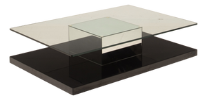 Mid-Century Modern Italian Black Lacquer Coffee Table from Cidue, 1970