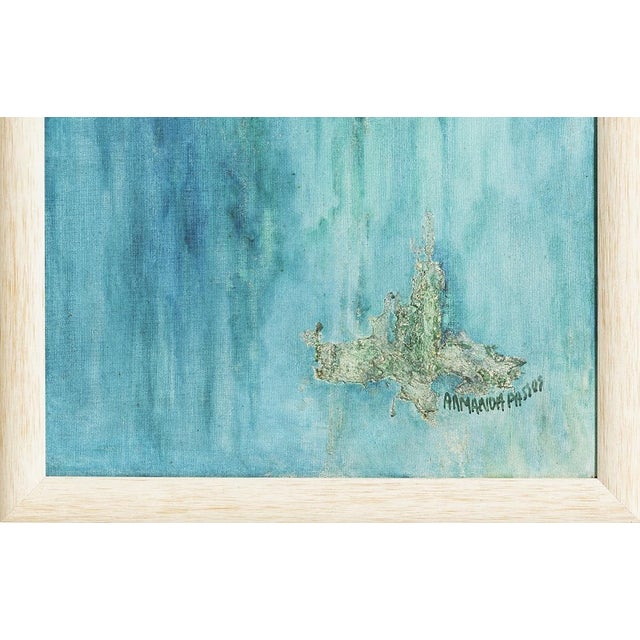 Armanda Passos, Abstract Composition, 1970s, Oil Painting on Canvas For Sale - Image 4 of 8