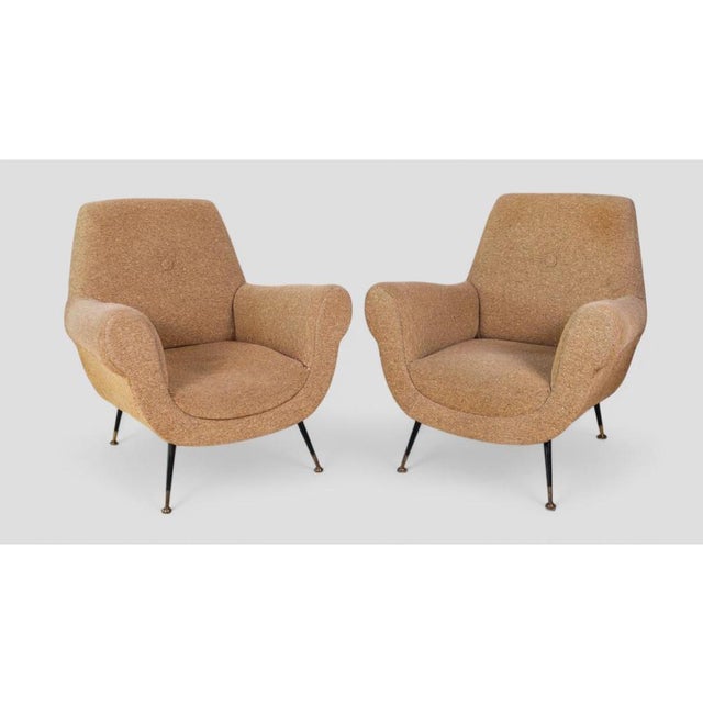 Vintage Italian Armchairs, 1950s, Set of 2 For Sale - Image 3 of 9