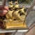 Bronze Antique Bronze Gilded Bookend Sailing Boat 1803 Galleon Time of Elizabeth Stamp For Sale - Image 8 of 10
