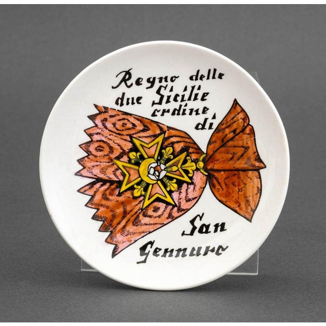Mid 20th Century Fornasetti "Al Merito" Porcelain Coasters, 7 For Sale - Image 9 of 17
