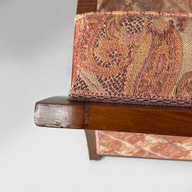 Art Deco Italian Armchairs in Wood and Fabric, 1930s, Set of 2 For Sale - Image 10 of 18