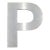 Vintage 11.875 In. Aluminum Sign Letter P For Sale