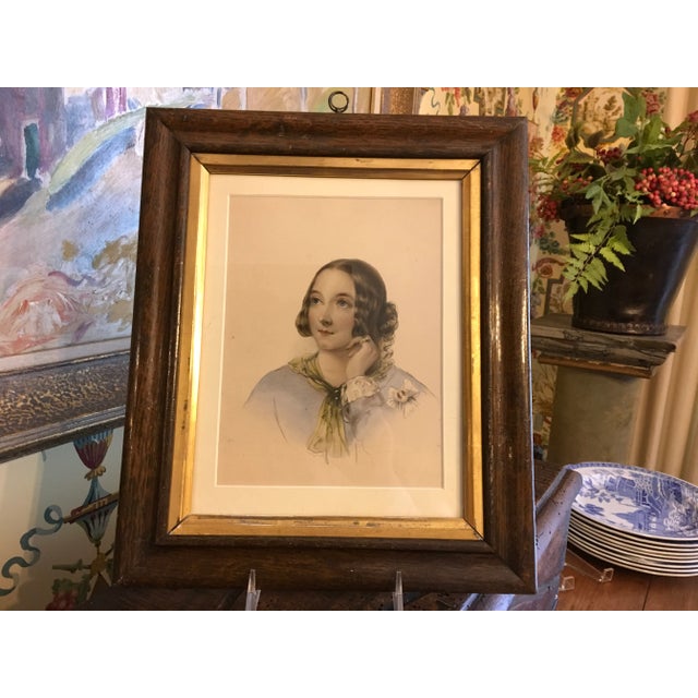 Antique 1820s English "maid of Honour" Hand Colored Engraving For Sale - Image 13 of 13