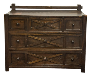 Early 20th Century Solid Oak Mission Style Chest