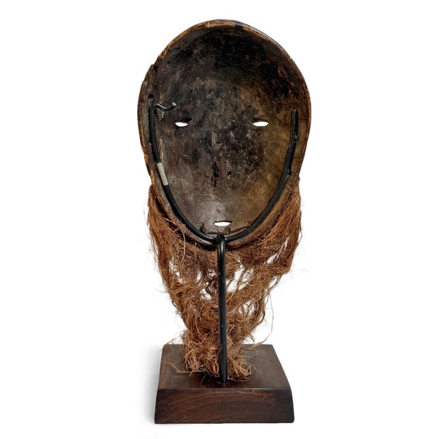 Early 20th Century Old Antique Lega Mask on Stand For Sale - Image 5 of 6