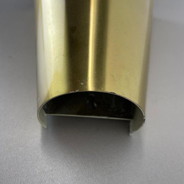 Gold Brass Hole Pattern Theatre Wall Light in the style of Stilnovo, Italy, 1950s For Sale - Image 8 of 17