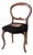 Antique Victorien Balloon Back Chair With Floral Needpoint Upholstery For Sale