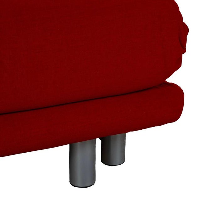 Red Three-Seater Red Fabric Silver Frame with Manual Sleeper Function Multy Sofa Bed from Ligne Roset For Sale - Image 8 of 13