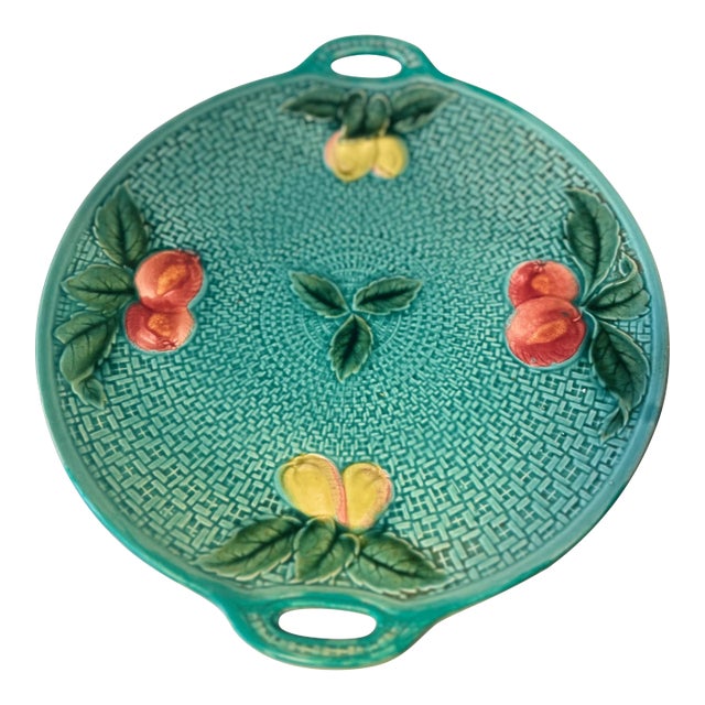 Antique German Majolica Platter For Sale