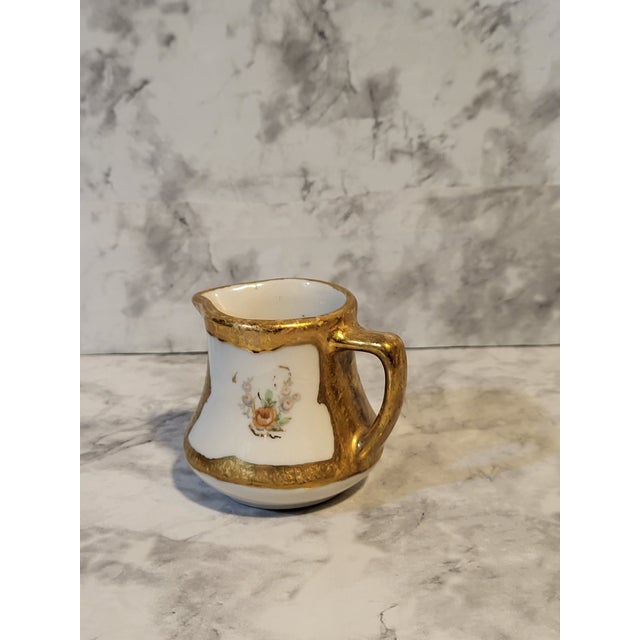 Victorian Antique Hand-Painted Demitasse Porcelain Creamer For Sale - Image 3 of 12