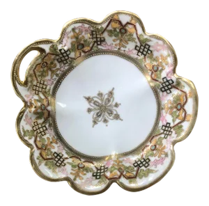 Japanese Noritake Hand Painted Art Deco Moriage Dish