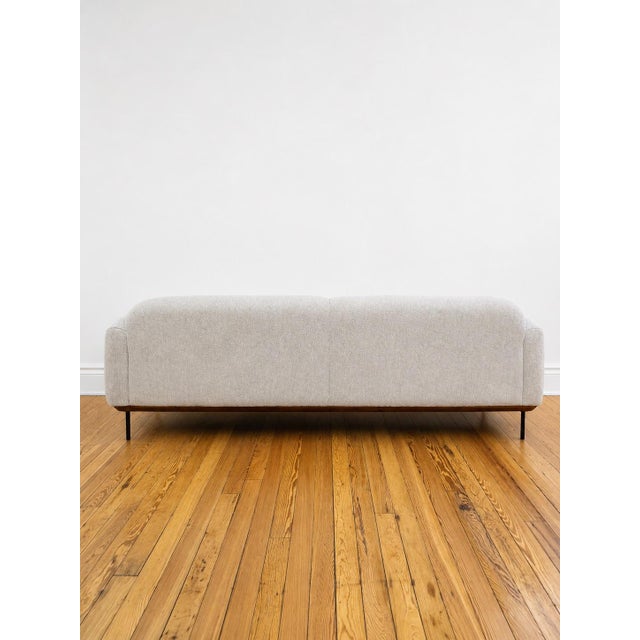 Mid Century Modern Inspired Sofa in Greige Boucle by Nuevo Living For Sale - Image 4 of 5