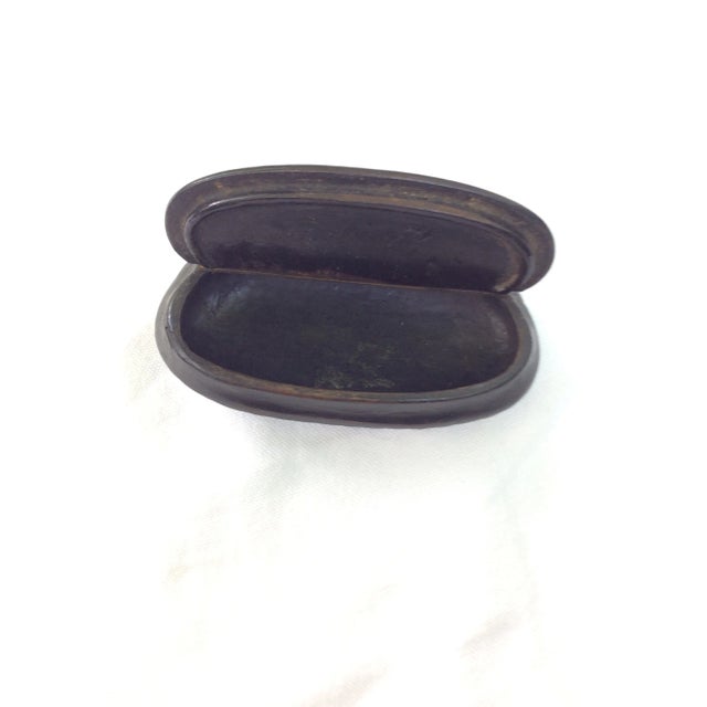 Unusual shell design paper mache’ miniature hinged box