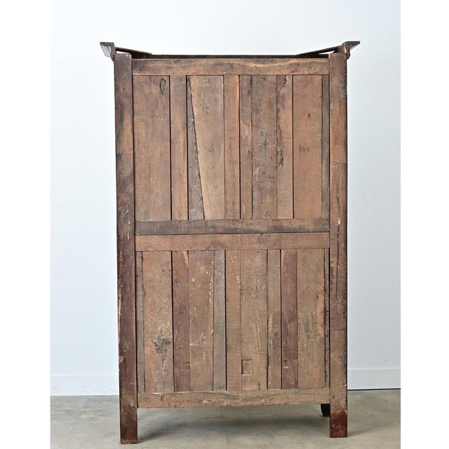 French 19th Century Louis XV Style Carved Oak Armoire For Sale - Image 14 of 15