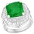 6.5 Carat Emerald Cut Colombian Emerald and 2.4 Carat Diamond Ring Platinum For Sale - Image 15 of 18