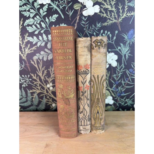 Antique Art Nouveau Book Trio — Decorative Clothbound Literary Classics For Sale - Image 4 of 4