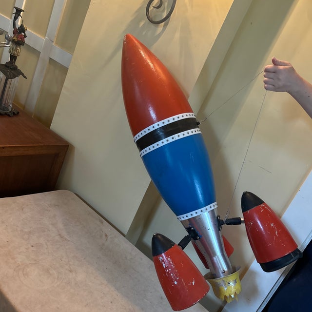 Rare vintage holiday toy department store window display rocket. In the style of “Christmas story” this rare item evokes...