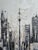 Abstract Toronto Skyline Original Painting by David v. 38" X 38" For Sale - Image 3 of 8