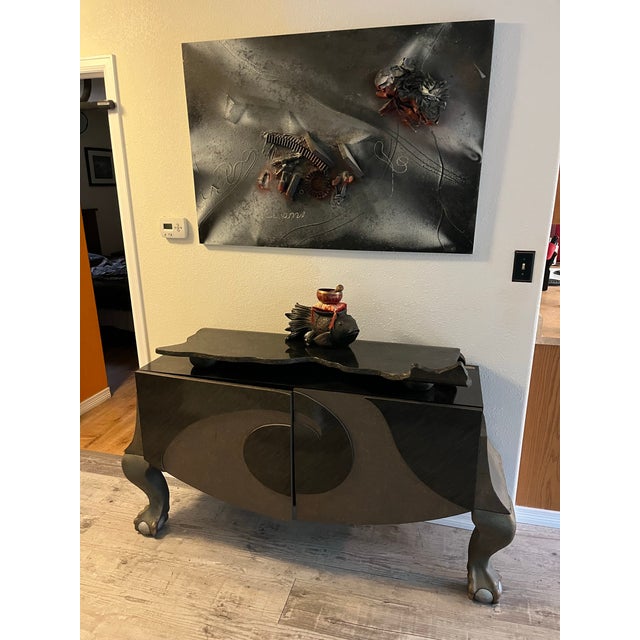 Sculpture Materials Vintage Gurami Monumental Industrial Brutalist Mixed-Media Relic Painting – Signed "Gurami" For Sale - Image 7 of 7