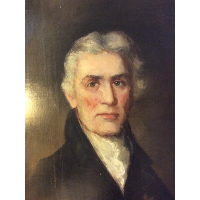 19th Century Portrait Oil Painting of a Distinguished Gentleman, Framed For Sale - Image 10 of 13